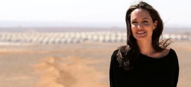 Angelina Jolie visita un campo de refugiados en Siria y Jordania