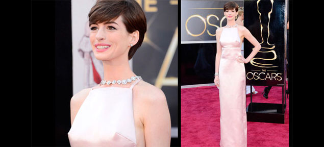 Anne Hathaway se disculp por su vestido de los Oscar