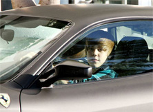 El accidente automovilstico de Justin Bieber