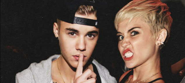 Justin Bieber y Miley Cyrus juntos