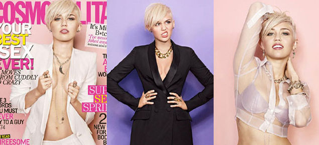 Miley Cyrus pos para Cosmopolitan