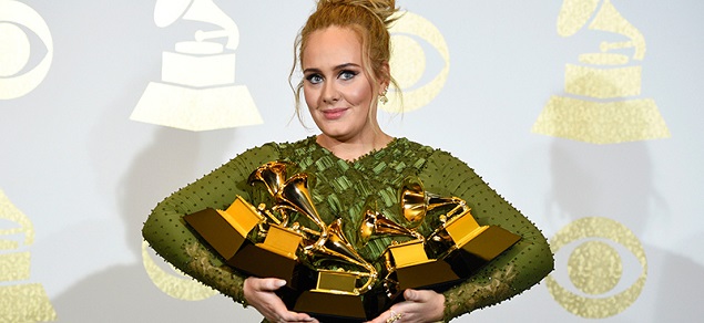 Premios Grammy: Adele la reina de la noche