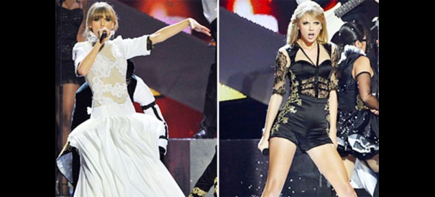 Taylor Swift hizo un strip-tease vestida de novia