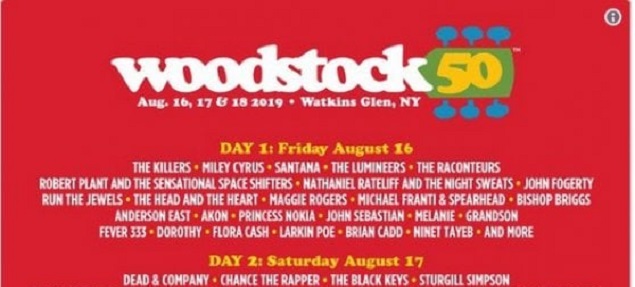 Woodstock 50 con estrellas de ayer y hoy